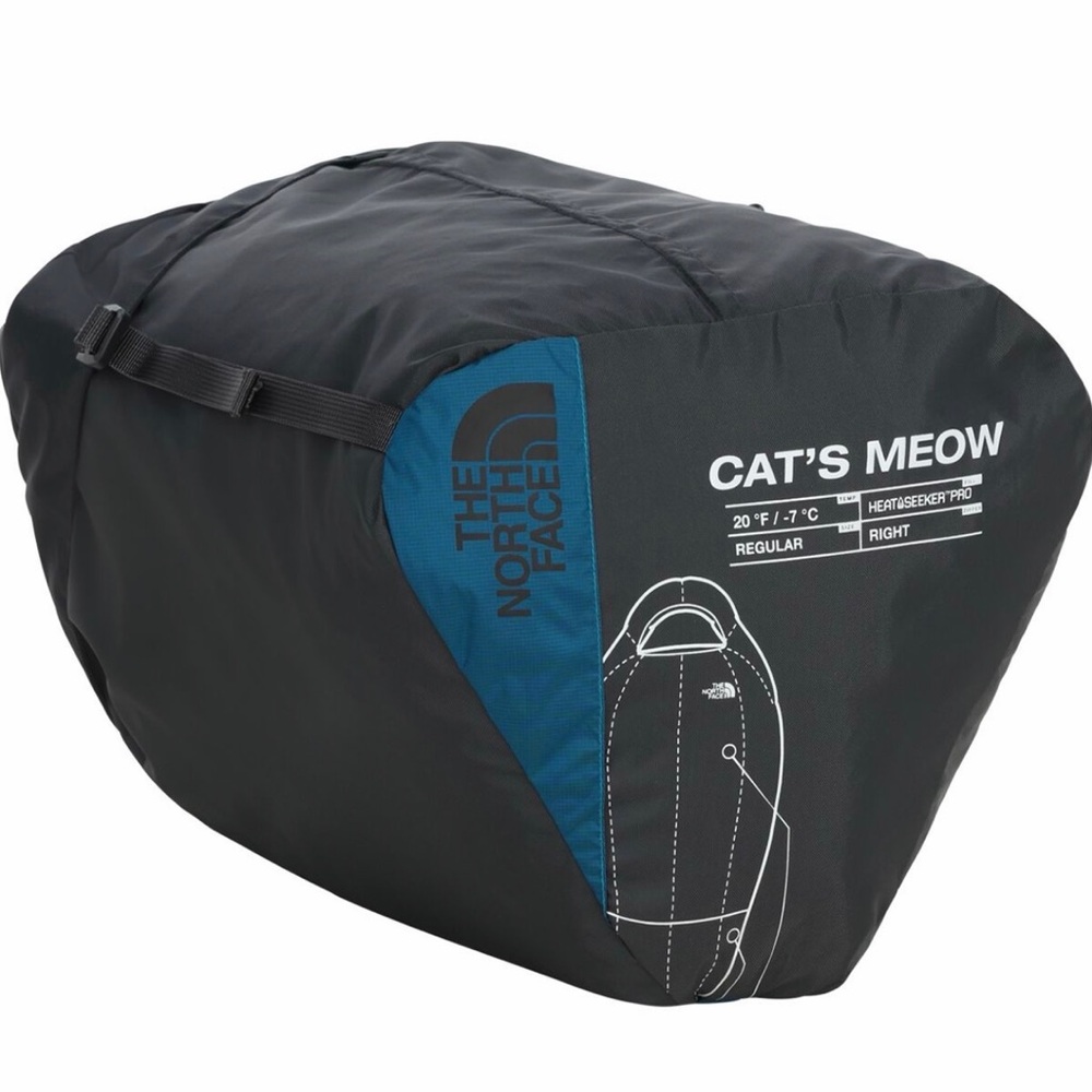 NWOT North Face Cats Meow 20f/ 7-c Backpacking sleeping Bag X Long R Hand zip - Picture 7 of 8